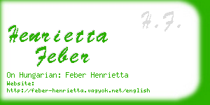 henrietta feber business card